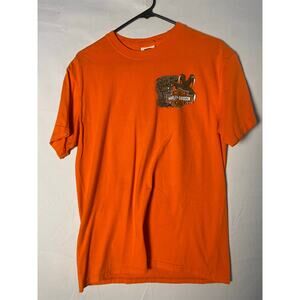 Harley Davidson Smoky Mountain Tennessee Dragon Orange Graphic Shirt Medium